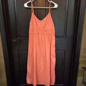 Old Navy Vibrant Coral Midi Dress
